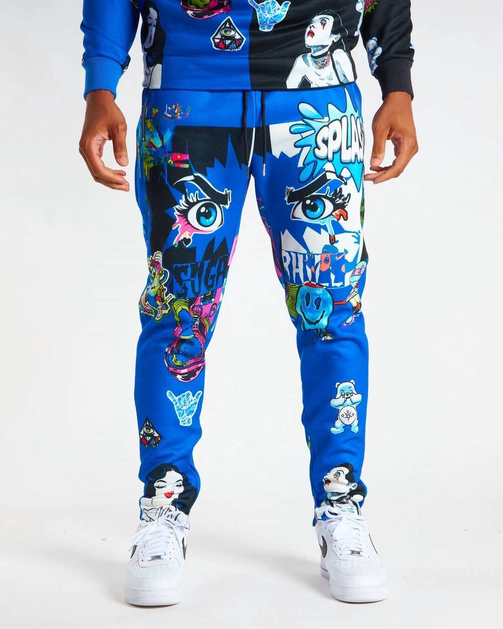 NEW SUGAR HILL men's splash and sugar jogger in blue